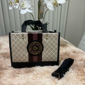 Black and Cream Tote Bag